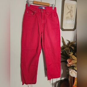 Vintage Red High Rise Straight Leg Liz Claiborne Jeans